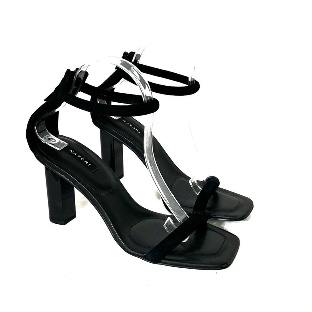 NATORI Glow Suede Black Sandal Size 9 EUC - Picture 2 of 8